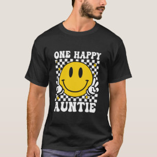 One Happy Dude Auntie happy face 1st Birthday Fami T-Shirt