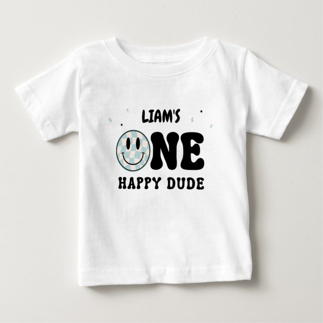 ONE HAPPY DUDE  BABY T-Shirt (Front)