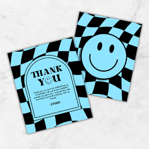One Happy Dude BlueBoy 1st Birthday Thank You Card