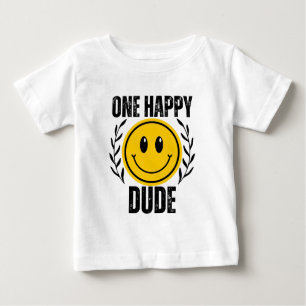 One Happy Dude Boy 1st Birthday Baby T-Shirt