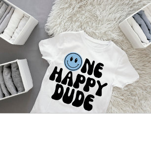 One Happy Dude Boy 1st Birthday Baby T-Shirt