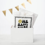 One Happy Dude | Boys Rad Kids 1st Birthday Favour Bags<br><div class="desc">Are you celebrating your happy little dude? Explore our collection of fun and totally rad birthday stationery and party supplies for the ultimate first birthday celebration! This design features a stellar smile,  groovy typography and black and white chequered patterns! Perfect for your party favours and goody bags.</div>