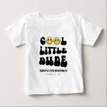 One Happy Dude | Boys Rad Kids 5th Birthday Baby T-Shirt<br><div class="desc">Are you celebrating your cool little dude? Explore our collection of fun and totally rad birthday stationery and party supplies for the ultimate fifth birthday celebration! This design features a stellar smile and groovy! Perfect for your little dude's birthday celebrations - find matching items in our shop!</div>