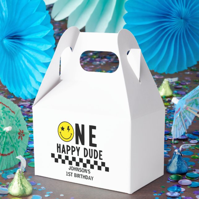 One Happy Dude First Birthday  Favour Box (Party)