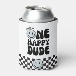 One Happy Dude First Birthday Happy Face Can Cooler