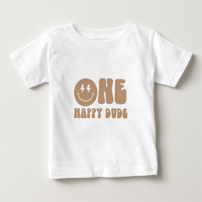 One Happy Dude First Birthday Shirt (Front)