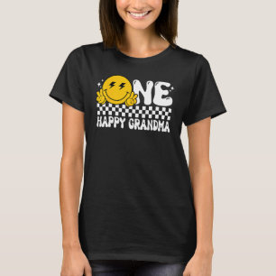 One Happy Dude Grandma Groovy 1st Birthday Family T-Shirt
