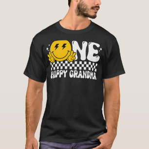 One Happy Dude Grandma Groovy 1st Birthday Family T-Shirt