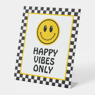 One Happy Dude Smile Face Table Signs
