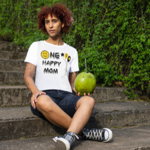 One Happy Dude Yellow Smile First 1st Boy Birthday T-Shirt