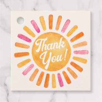 One Happy Girl Sunshine 1st Birthday Favour Tags