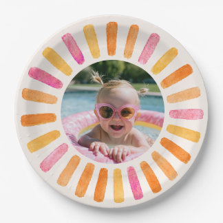 One Happy Girl Sunshine 1st Birthday Paper Plate