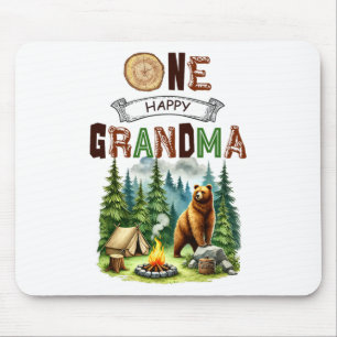 One Happy Grandma Camper First Birthday Camping Be Mouse Pad