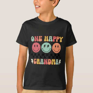 One Happy Grandma Groovy 1st Birthday Dude T-Shirt