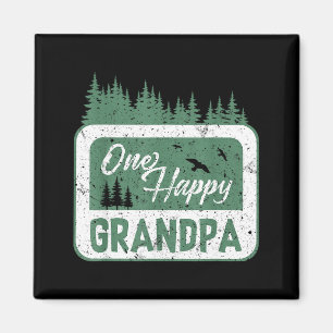 One Happy Grandpa Camper 1st Birthday Camng Bear Magnet