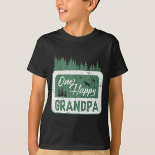 One Happy Grandpa Camper 1st Birthday Camng Bear  T-Shirt