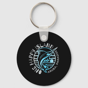 One Happy Island Aru Shirt Sail Fish Fishing Typog Key Ring