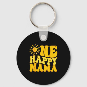 One Happy Mama Birthday First Trip Around The Sun Key Ring