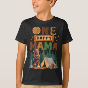 One Happy Mama Camper 1st Birthday Camng Bear  T-Shirt