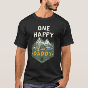 One Happy Mama Camper Birthday Family Matching Dad T-Shirt