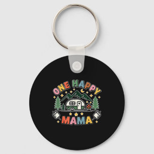 One Happy Mama Camper First Birthday Camping Famil Key Ring