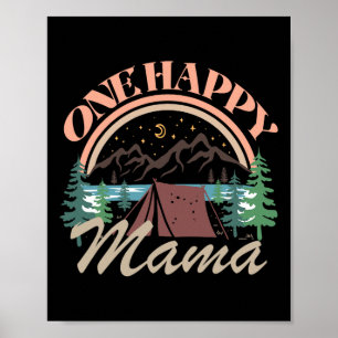One Happy Mama First Birthday Camping Adventure Pa Poster