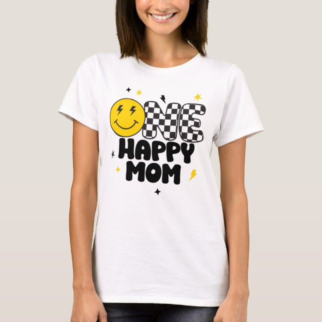 ONE Happy Mum of Birthday Boy Shirt (Front)