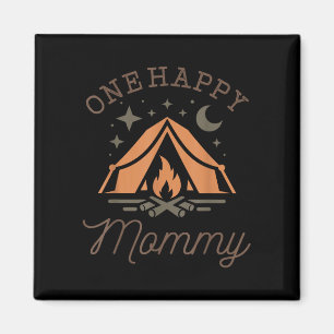 One happy mummy camper 1st birthday camping family magnet