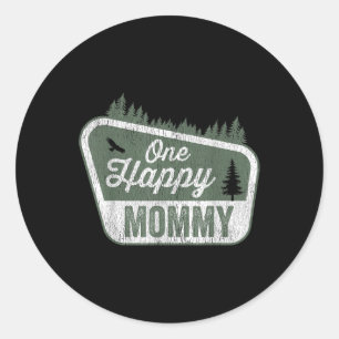 One Happy Mummy Matching Family Birthday Party Cam Classic Round Sticker