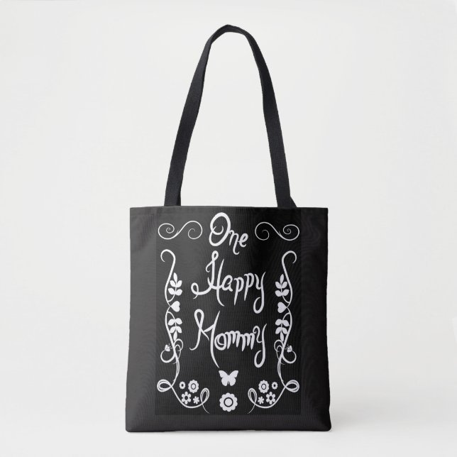 One Happy Mummy Pretty Flourish Tote Bag (Front)