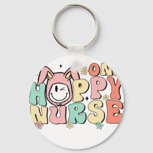 one happy nurse, retro, vintage key ring