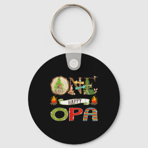 One Happy Opa Camper 1st Birthday Camng Bear  Key Ring