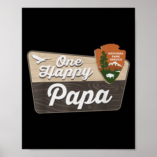 One Happy Papa Camper Matching Birthday Decoration (Front)