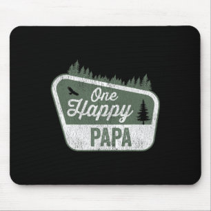 One Happy Papa Matching Family Birthday Party Camp Mouse Pad