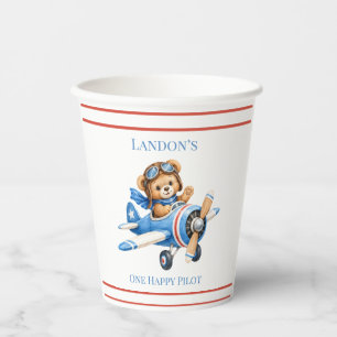 One Happy Pilot 1st. Birthday Party Paper Cups