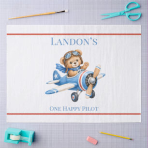 One Happy Pilot 1st. Birthday Party Tissue Paper