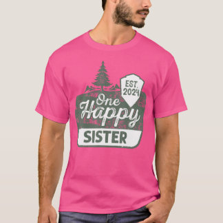 One Happy Sister Happy Camper Matching Family Firs T-Shirt