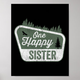 One Happy Sister Matching Family Birthday Party Ca Poster