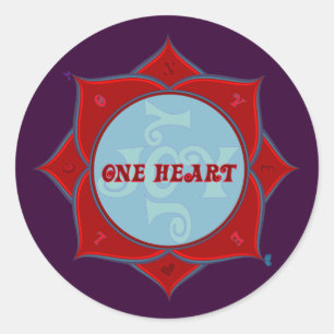 One Heart Lotus Sticker