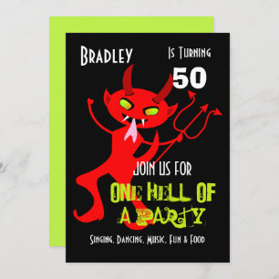 One Hell Of A Party Celebration Party Personalised Invitation