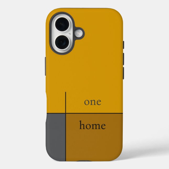 one home, golden brown abstract modern art Case-Mate iPhone case (Back)