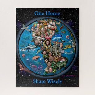 One Home Planet Earth Share Wisely Jigsaw Puzzle