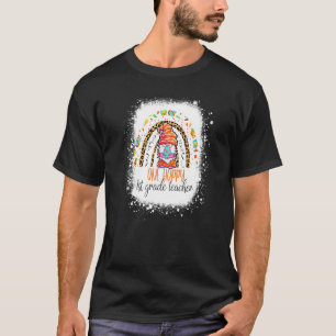 One Hoppy 1st Grade Teacher Easter Leopard Rainbow T-Shirt