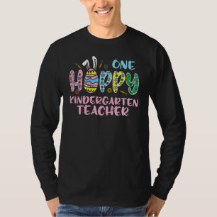 One Hoppy 2nd Grade Teacher Cute Happy Easter Day T-Shirt
