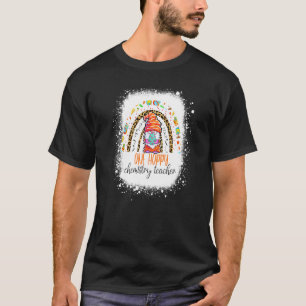 One Hoppy Chemistry Teacher Easter Leopard Rainbow T-Shirt