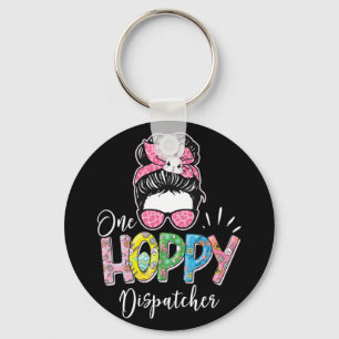 One Hoppy Dispatcher - Easter Bunny 911 Emergency Key Ring