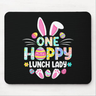 One Hoppy Lunch Lady Funny Easter Day  Mouse Pad