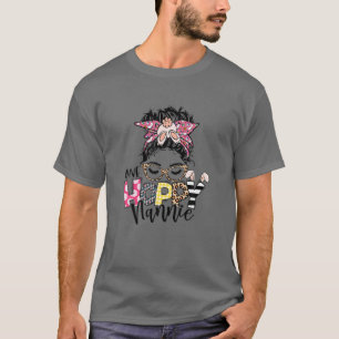 One Hoppy Nannie Grandma Bunny Matching Family Eas T-Shirt