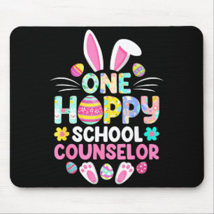 One Hoppy School Counselor Funny Easter Day Mouse Pad