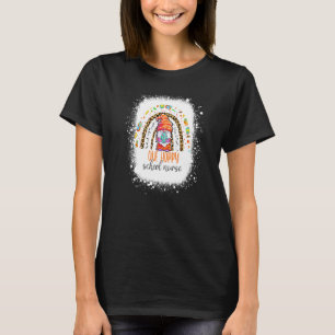 One Hoppy School Nurse Easter Leopard Rainbow T-Shirt